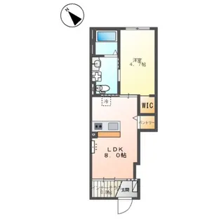 ボンヌール・リガシー【1階】の間取り