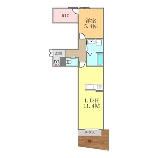 コスモ ラ・ぺ【101号室】の間取り