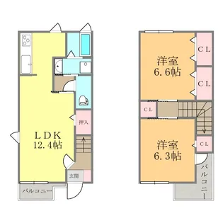 シャン・マンダリーヌ【A101号室】の間取り