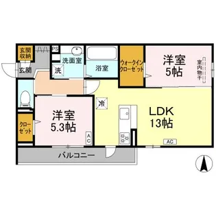 ベルマティーナ南松山【3階】の間取り