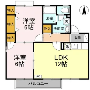 ヴィレッジコート・【2階】の間取り