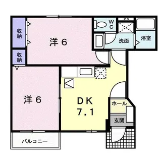 サントル吉藤A【1階】の間取り