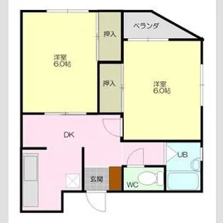 セキヤハイツ【201号室】の間取り