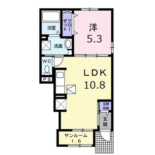 アルペンローゼ【1階】の間取り