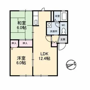 ノースウイング保免・【A103号室】の間取り