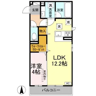 シャルル マリカ【1階】の間取り