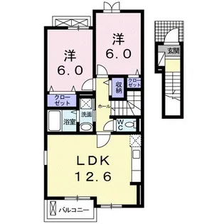 ルピナスⅤ【2階】の間取り