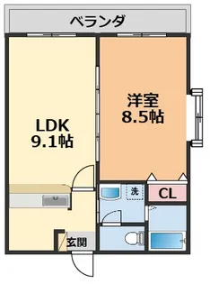 コリーヌ鷹子【3階】の間取り