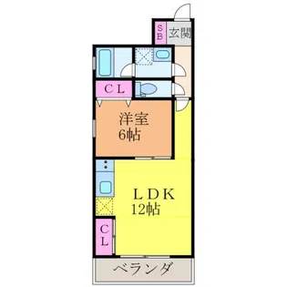 Sora-La祝谷【101号室】の間取り