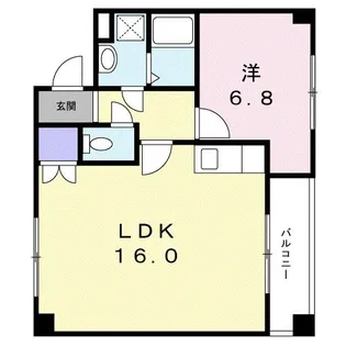 ロータスビレッジあいゆうA棟【1階】の間取り