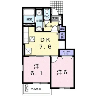サンモールK・Ⅱ【1階】の間取り