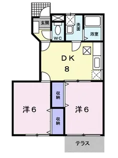 ウゴモリハイツ【1階】の間取り