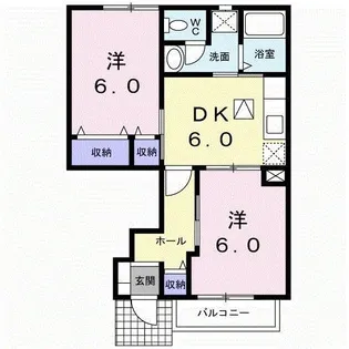 シャルマンヴィラ【1階】の間取り
