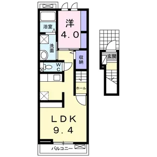 1LDKの間取り画像