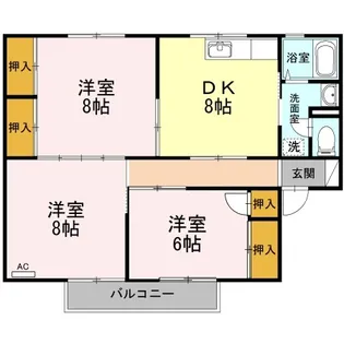 セジュールMG Ⅰ【2階】の間取り