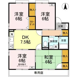 セジュールいくし【1階】の間取り