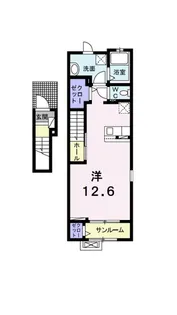 オ・ブーシュ道後Ⅱ【2階】の間取り