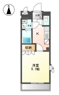 プレッソリーバY【1階】の間取り
