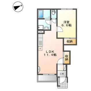 スカイコーポ垣生【1階】の間取り
