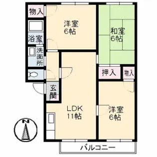 フレグランス小坂・【2階】の間取り