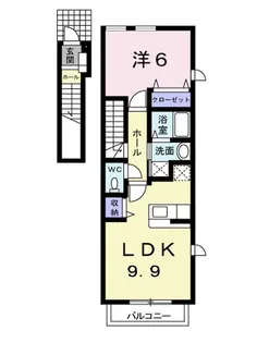 イースト・アヴェニュー【2階】の間取り