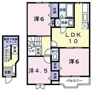 アメニティ長戸1【2階】の間取り