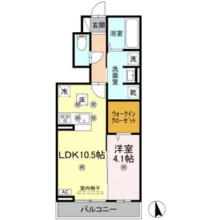 ペガサスルーチェ【1階】の間取り