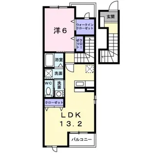 アランチェート【2階】の間取り