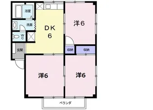 サンハイツ1番館【1階】の間取り