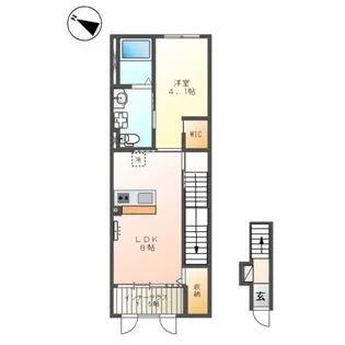 ボンヌール・リガシー【2階】の間取り