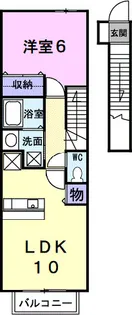 ハウス クレメント A【2階】の間取り