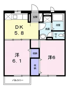 エルディム小栗【2階】の間取り
