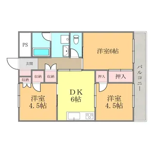 セントラル・コーポ【503号室】の間取り