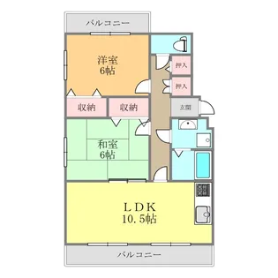 ユーミーWATANABE【2階】の間取り
