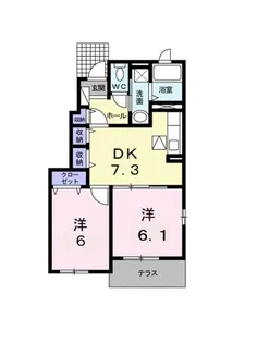 ピュール・クオーレ【1階】の間取り