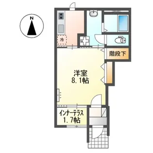 シャイン・ウェスト【1階】の間取り