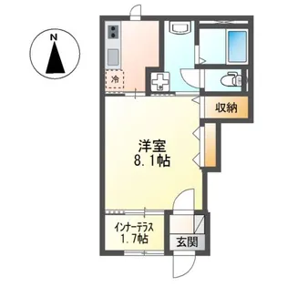 シャイン・ウェスト【1階】の間取り
