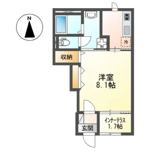 シャイン・ウェスト【1階】の間取り