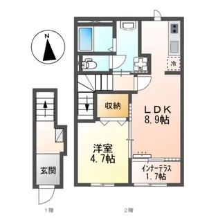 シャイン・ウェスト【2階】の間取り