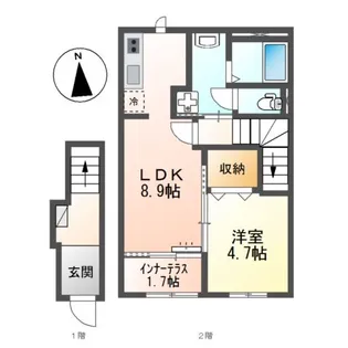 シャイン・ウェスト【2階】の間取り