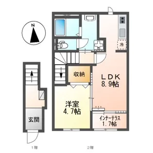 シャイン・ウェスト【2階】の間取り
