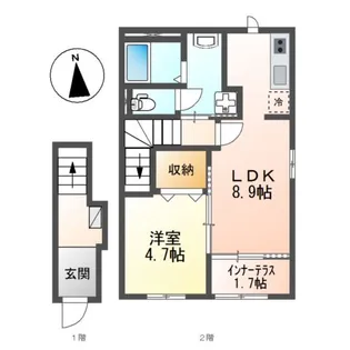 シャイン・ウェスト【2階】の間取り