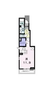 ミルト松前Ⅱ−Ⅰ【1階】の間取り