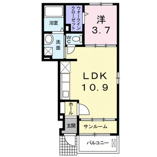 レモンハウス【1階】の間取り
