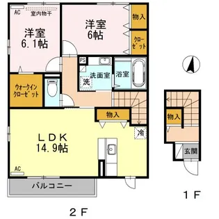 エスパルダ ミヨシ【2階】の間取り