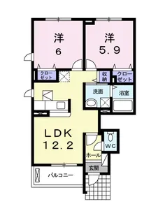 アイローサB【1階】の間取り