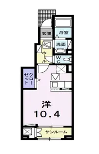 オ・ブーシュ道後Ⅱ【1階】の間取り