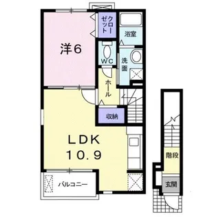 ラ・メール Ⅱ【2階】の間取り