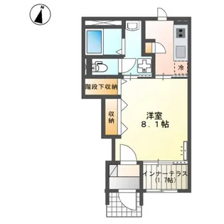 オアシスガーデン立花【107号室】の間取り