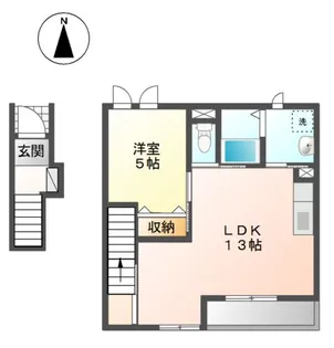 ヴィラ田中C【202号室】の間取り